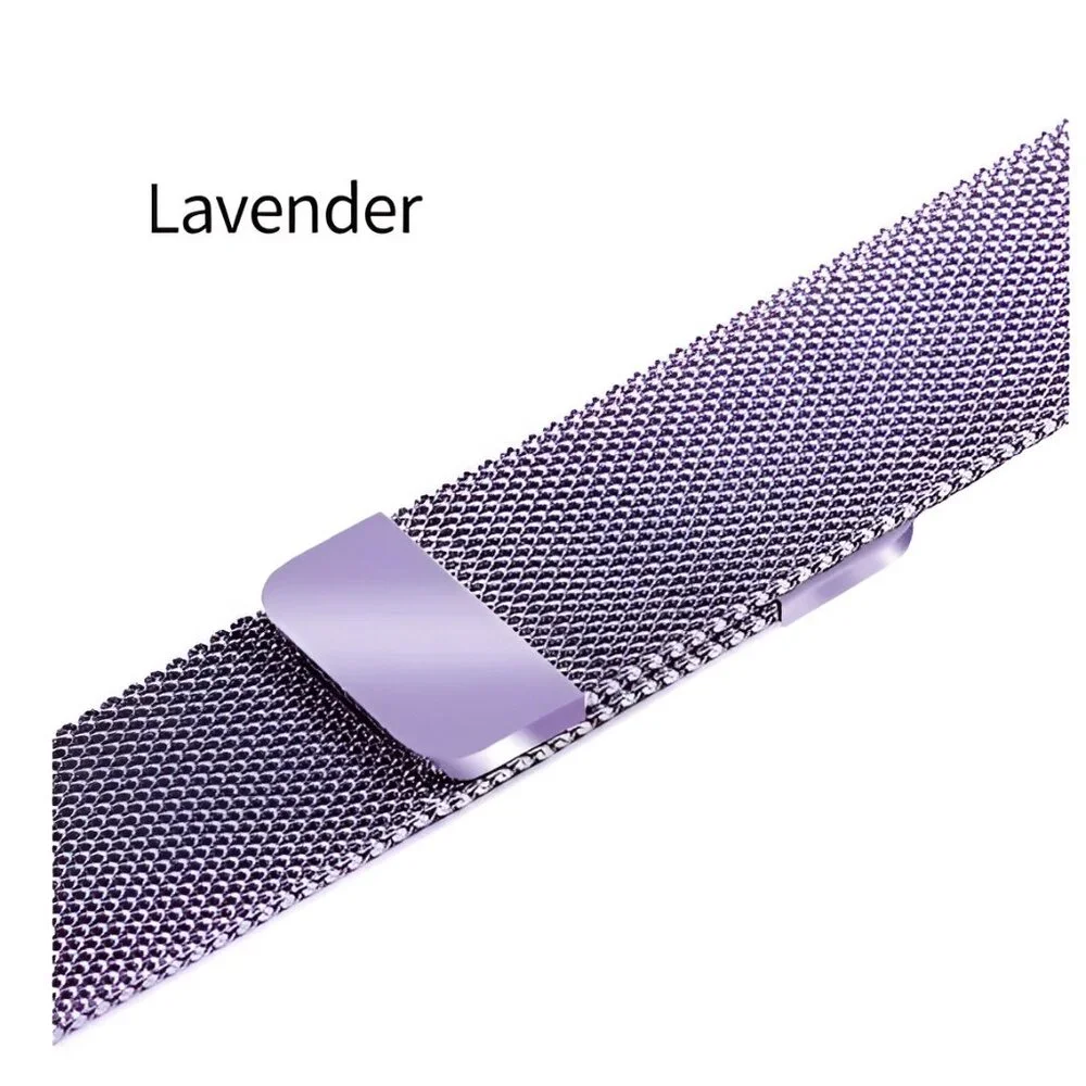 Apple Watch Band Adjustable Milanese Stylish Strap Purple Stainless Band